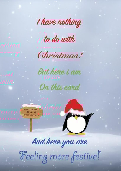 Xmas Penguin Card 34631 created by Ash Dickinson
