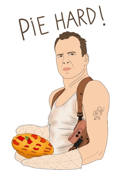 diehard movie Christmas Card 26035 created by Kasia Cards