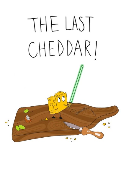 cheddar jedi Christmas Card 26036 created by Kasia Cards