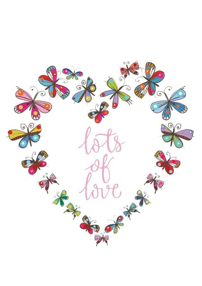 Pretty Butterfly Heart Anniversary Card / Valentines Day Card - Lots Of Love created by Kali Stileman