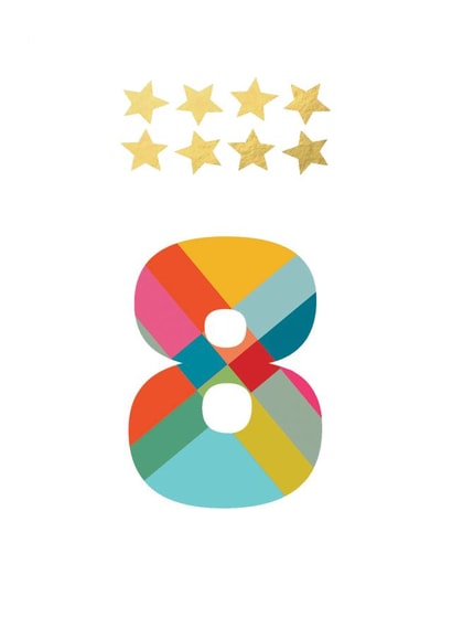 8th birthday card - 8th anniversary - birthday – anniversary created by Kali Stileman