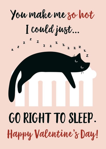 funny black Valentines Day Card 32201 created by Miümi Cat