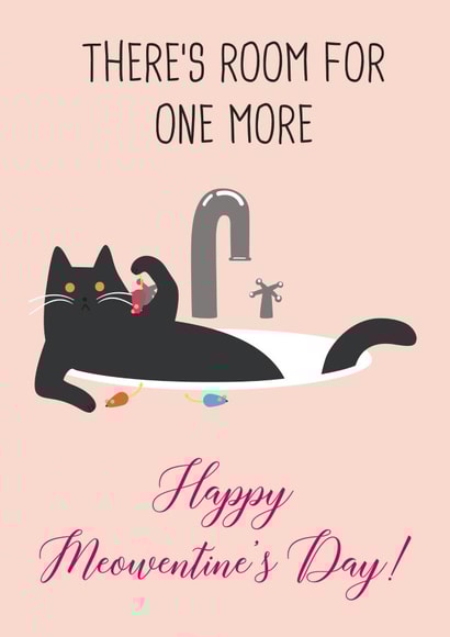 Funny Cat Valentine's Card – Meowentine's Day Card for Cat Lovers created by Miümi Cat
