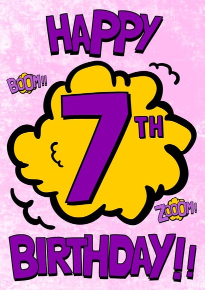 Female 7 Birthday Card 9943 created by Alex Dato