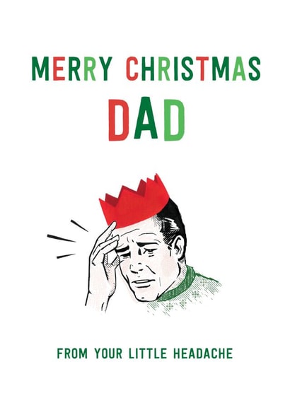 Funny Christmas card for Dad. created by Papergravy