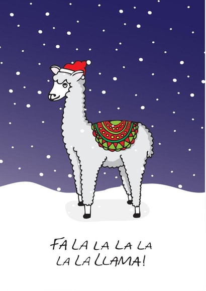 llama Christmas Card 33687 created by Pukka Design