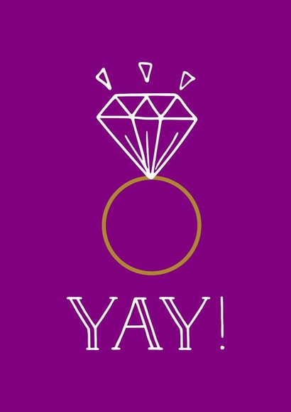 Purple engagement card created by Doodle Dot Design Co