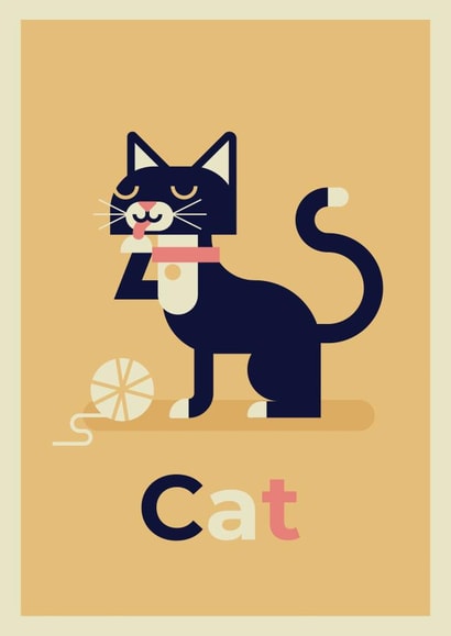 cat animal Card 28265 created by Tom Langton