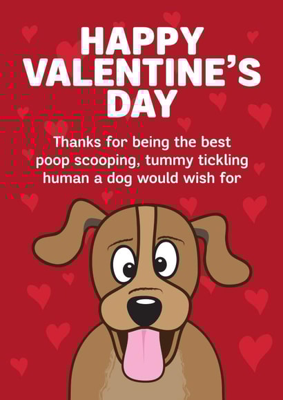 dog pet Valentines Day Card 29627 created by HC Illustrations