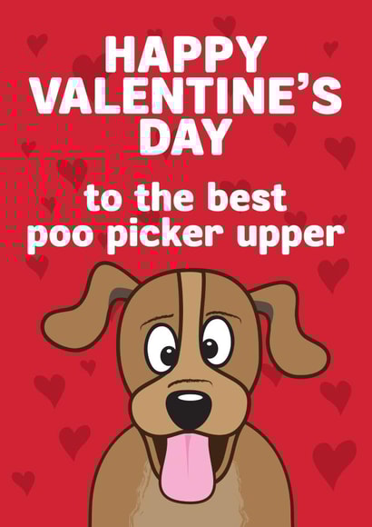 dog pet Valentines Day Card 7491 created by HC Illustrations