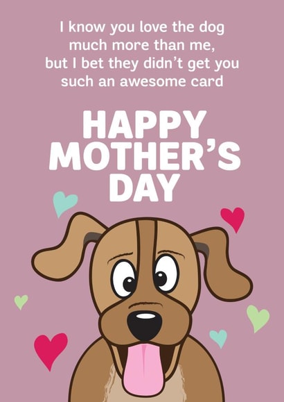 dog animal Mothers Day Card 29629 created by HC Illustrations