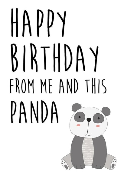 HAPPY PANDA Birthday Card 12405 created by LOVE PAPER RAINBOW