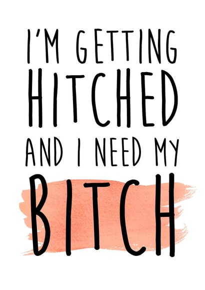 Hitched card - wedding created by LOVE PAPER RAINBOW