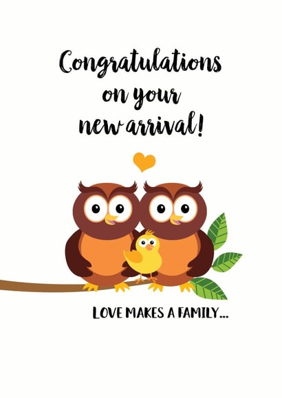 Adoption LGBT New Baby Card 12329 created by Philippa H