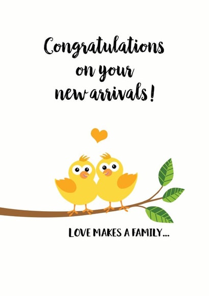 Adoption LGBTQ New Baby Card 12333 created by Philippa H