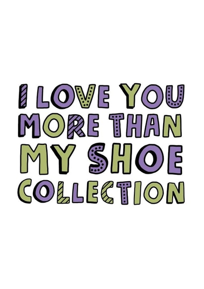 shoe collection Valentines Day Card 11208 created by @linesbehind