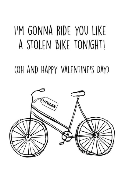 Funny Cheeky Valentine's Day Card for Partner – Witty Joke Card for Him ...
