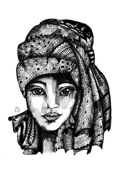 FACE WOMAN Card 35156 created by Rebecca Sørensen