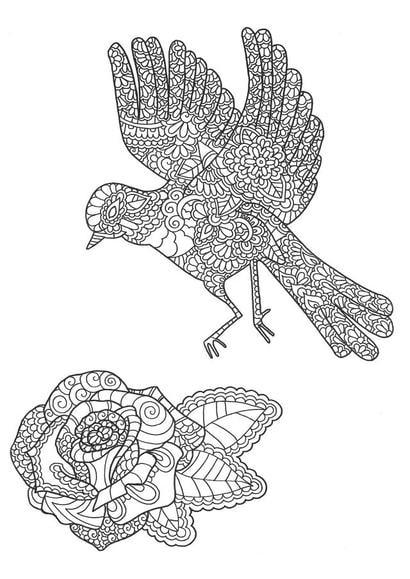 bird flower Card 35157 created by Rebecca Sørensen