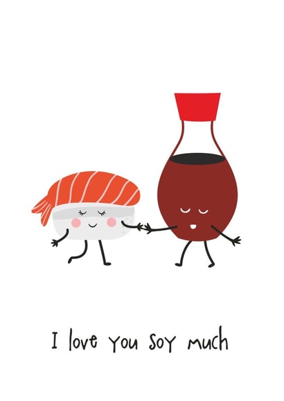 love funny Valentines Day Card 4193 created by Ink & Ocean