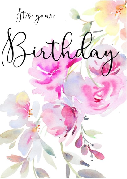 wishes pink Birthday Card 12465 created by Victoria Nelson