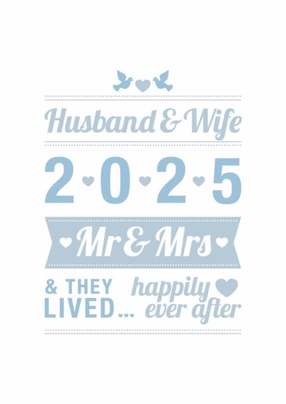 Elegant wedding card - 2025 - Husband & Wife - Mr & Mrs created by Cookie Design