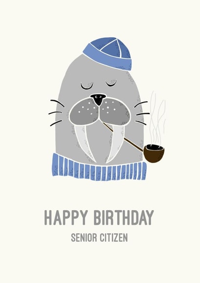 walrus animal Birthday Card 5887 created by Leanne Parkinson