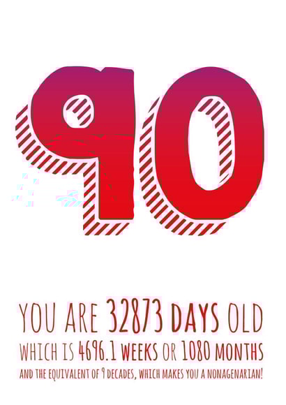 90 special Birthday Card 3421 created by Ivorymint cards