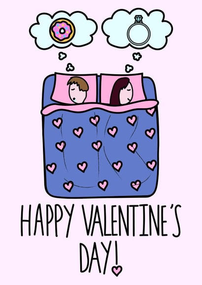 engagement fiancee Valentines Day Card 28894 created by Everdoodle