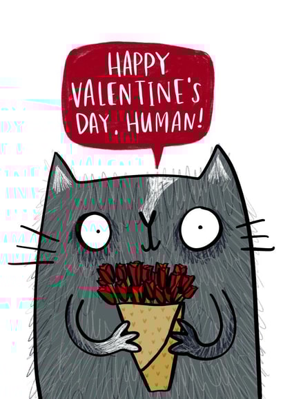 cat kitten Valentines Day Card 6215 created by Lucy Maggie Designs