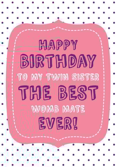 Birthday twin Birthday Card 4787 created by Hello Fridays Studio