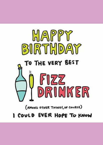 Happy Birthday Fizz Drinker Card created by Angela Chick
