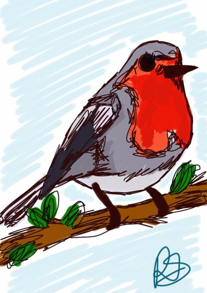 robin bird Card 35163 created by Rebecca Sørensen