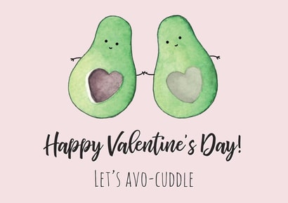 avocado love Valentines Day Card 28707 created by Nicole Julia