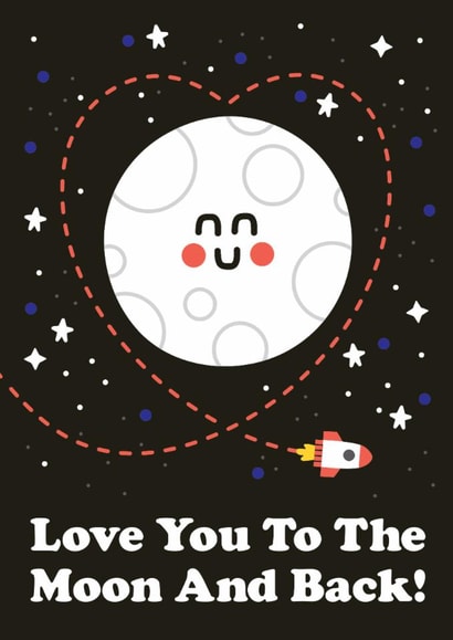 Love You To The Moon And Back Anniversary Card created by Studio Boketto