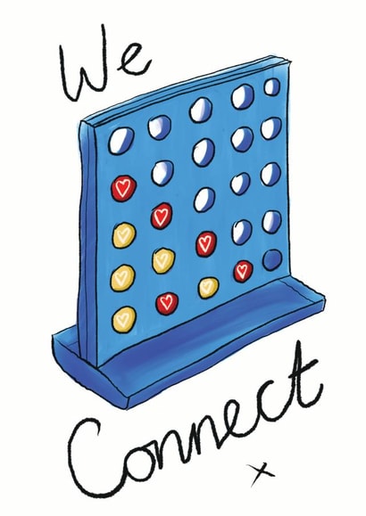 fun connect Valentines Day Card 30044 created by Tarot Close Design