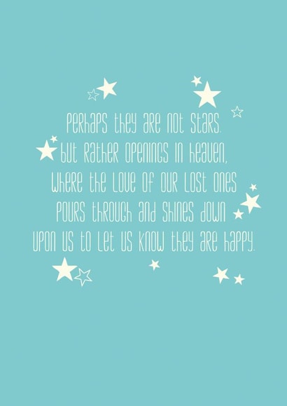 stars grief Sympathy Card 8491 created by Kirsty Alexander