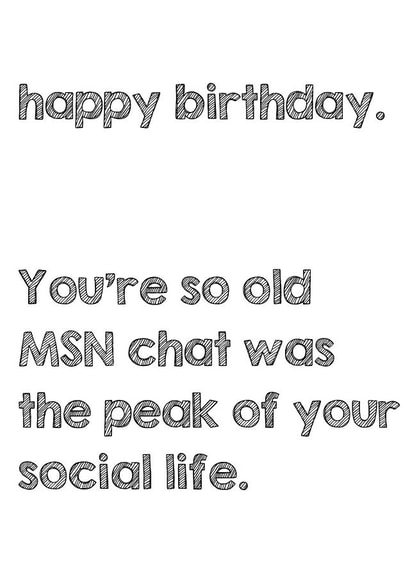 old age Birthday Card 30291 created by Little Stars Prints