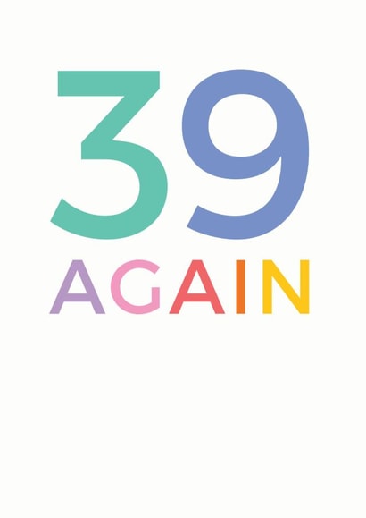 39 40 Birthday Card 10598 created by Studio 9