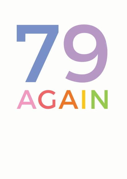 79 again Birthday Card 10602 created by Studio 9