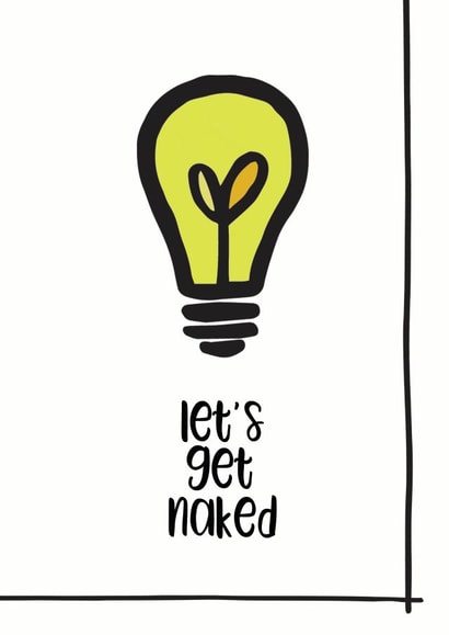 naked husband Valentines Day Card 28079 created by Open Space Collective