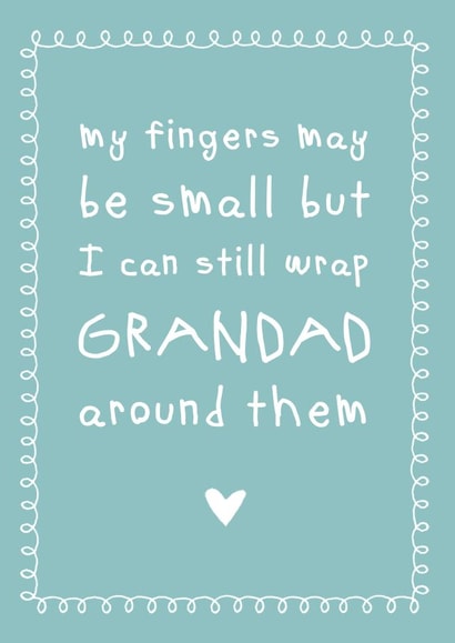 Wrapped around my little finger Father's Day card 1000 created by Cloud 9 Design
