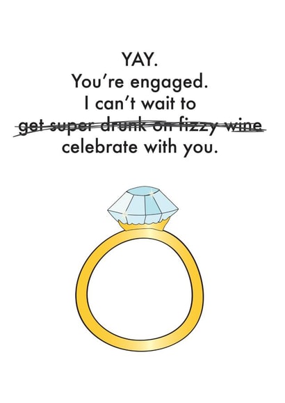 Gold ring - Engagment card - super drunk created by OBJECTABLES