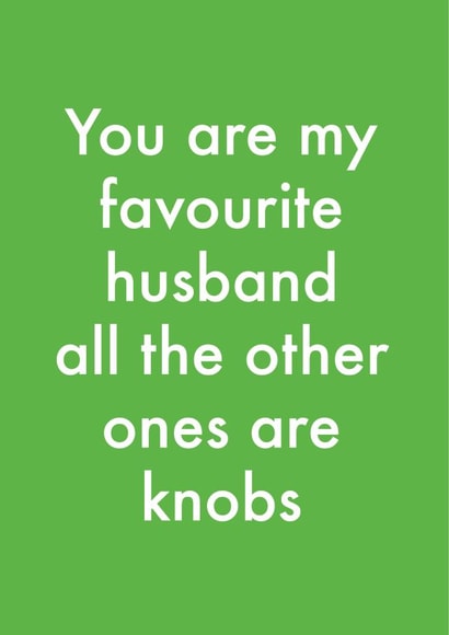 husband knobs Anniversary Card 35983 created by OBJECTABLES
