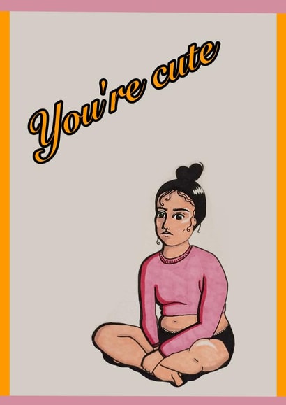 girly illustration Valentines Day Card 36076 created by Myrtle Munday