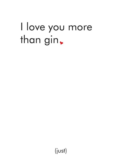gin valentine Valentines Day Card 12931 created by Different Design Co
