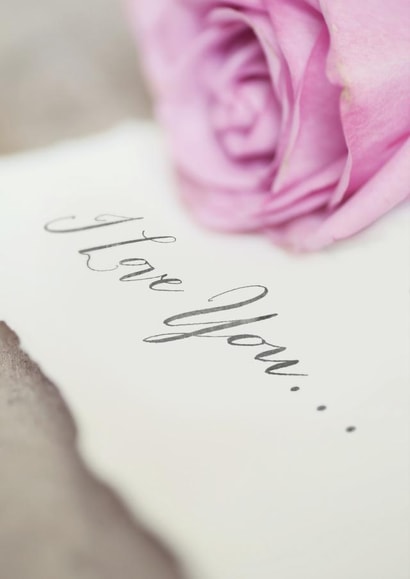 I love you... - Pink rose created by Love Lila Photography