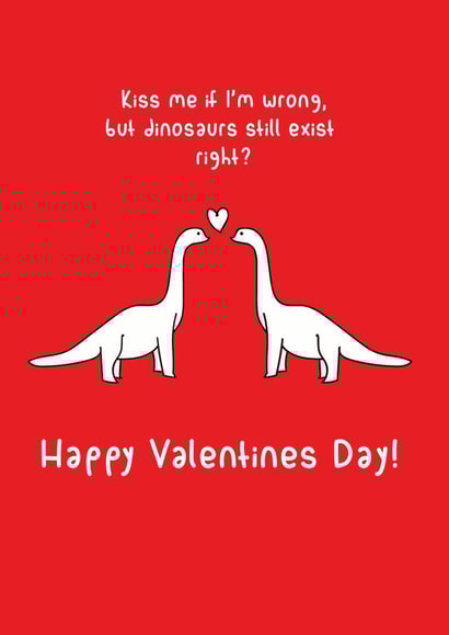 dinosaur funny Valentines Day Card 34590 created by LeeBella