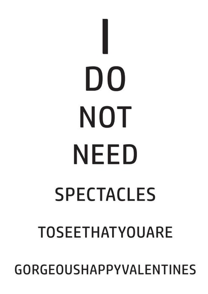 spectacles optician Valentines Day Card 36240 created by Lindsey Best