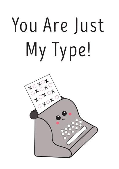 mytype typewriter Card 36243 created by Lindsey Best